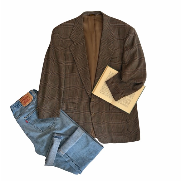 Vintage Jackets & Blazers - Vintage Pierre Balmain | Oversized Glenn Plaid Blazer